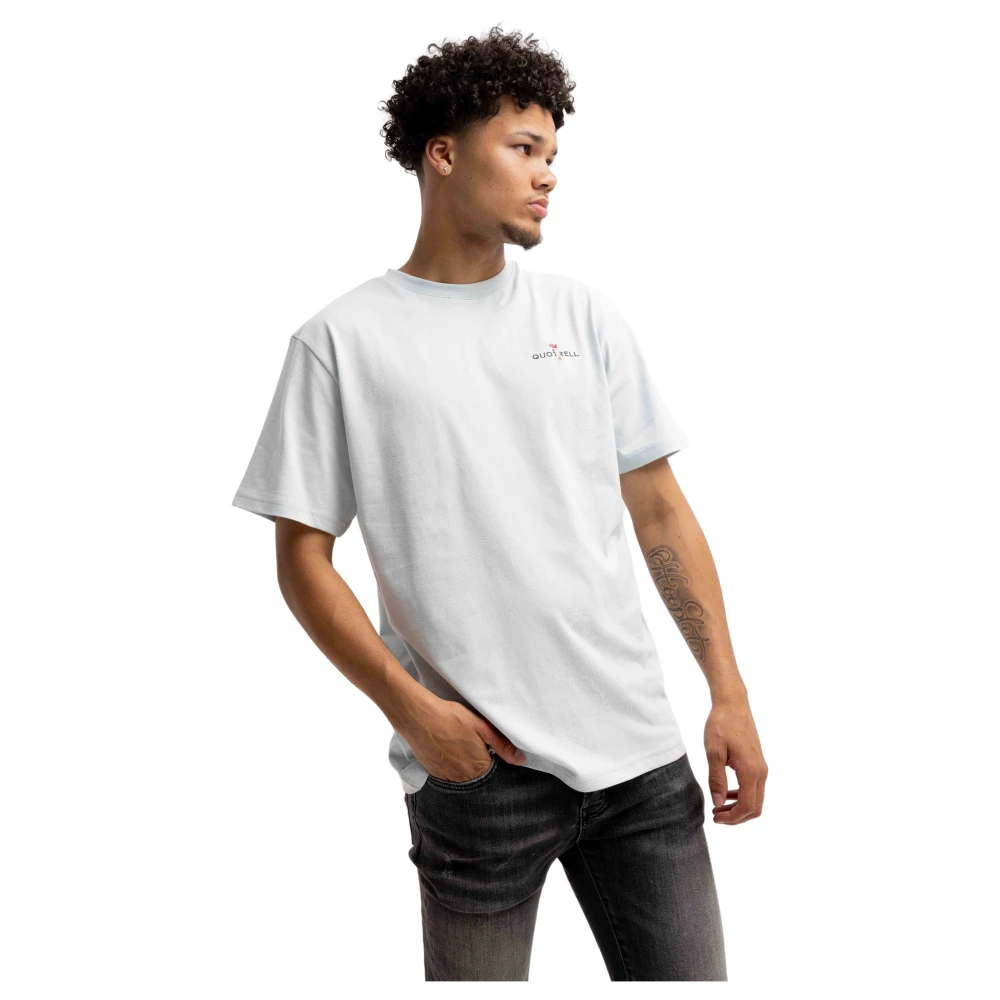 Quotrell Bloemen T-shirt Heren Lichtblauw Blue Heren