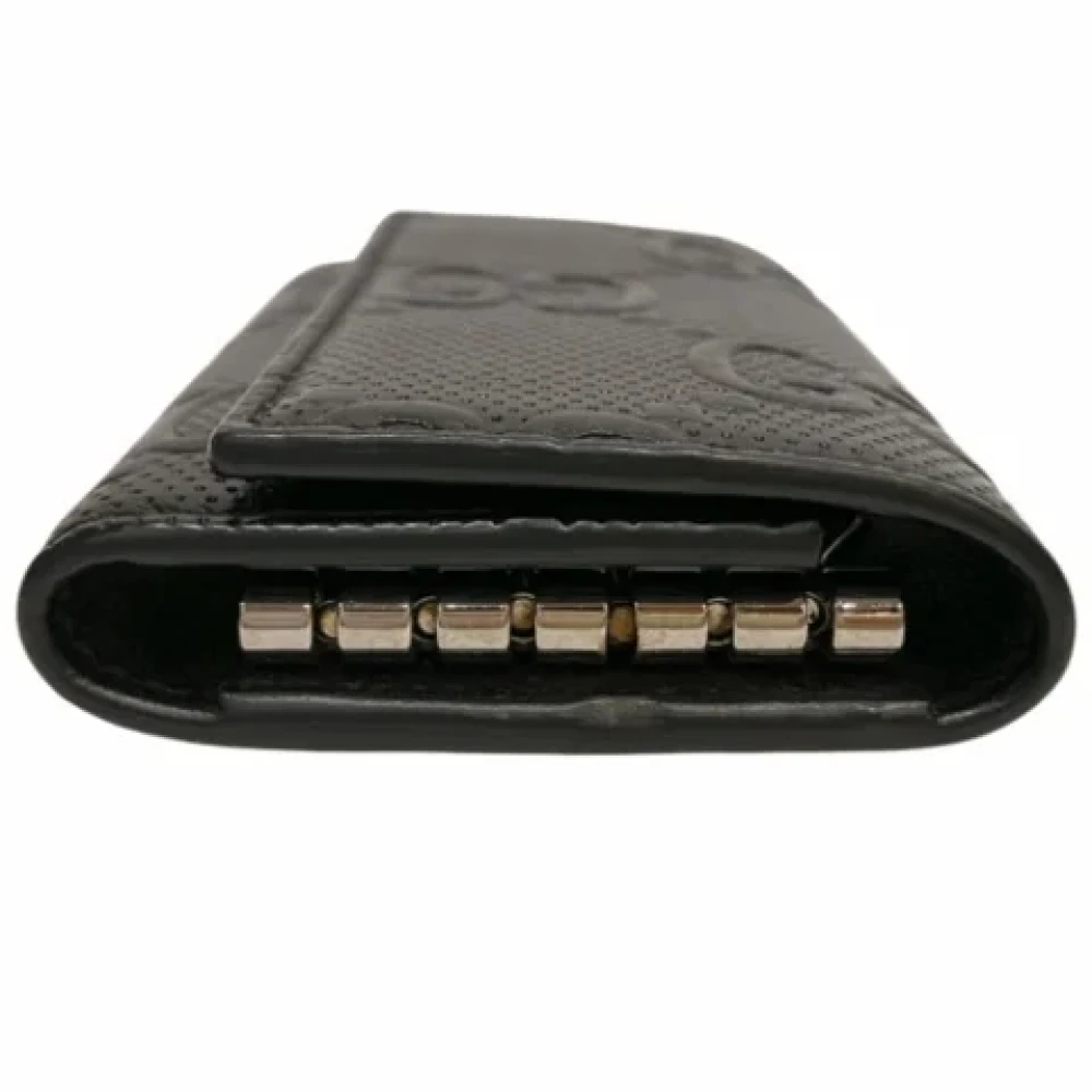 Gucci Vintage Pre-owned Leather key-holders Black Dames