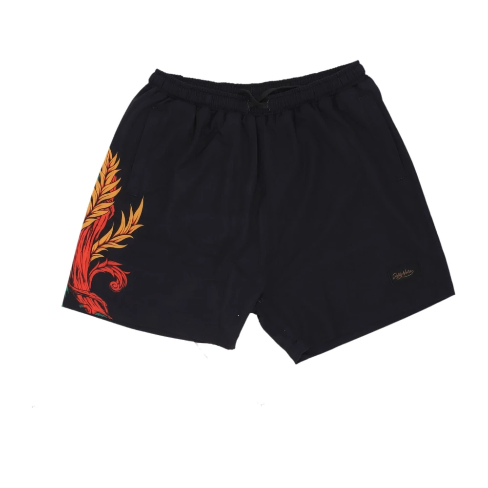 Dolly Noire Men's Black Swimshorts With Panrints Pattern - Beachwear - L - Swimwear