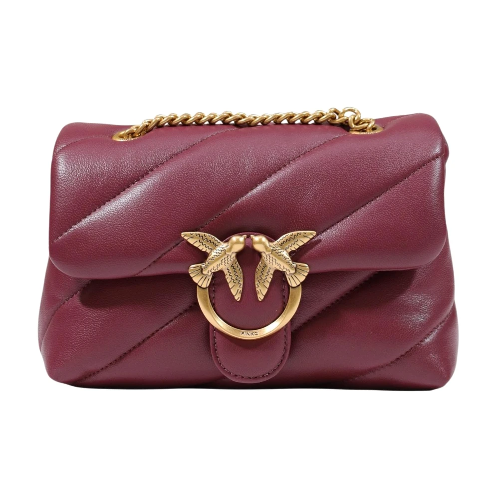 Pinko , Cross Body Bags, Female, Red, One Size, Love Puff Mini Cl Sheep Nappa 100039 A0f2