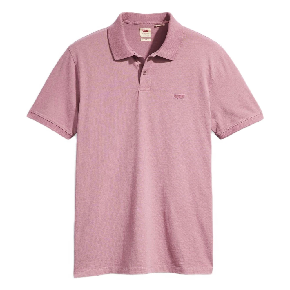 Levi's Slim Housemark Short Sleeve Polo Pink Heren