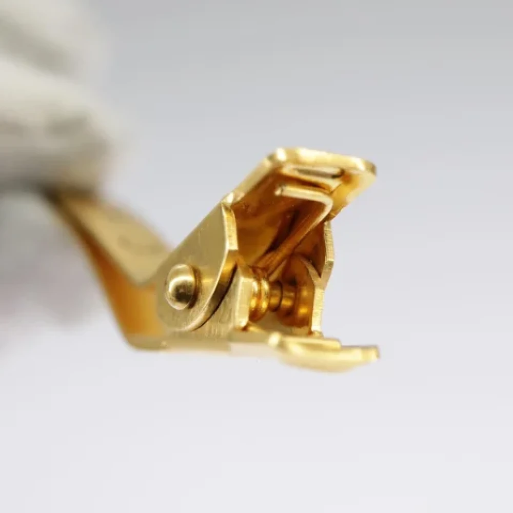 Chanel Vintage Pre-owned Metal hair-accessories Yellow Dames