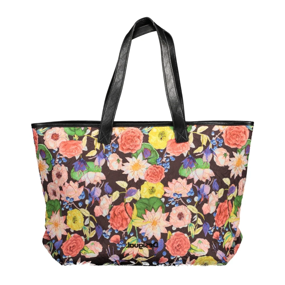 Desigual Femme Multicolor Sacs, E, Taille: One Size Élégant Sac Bandoulière Noir Avec Détails Contrastants