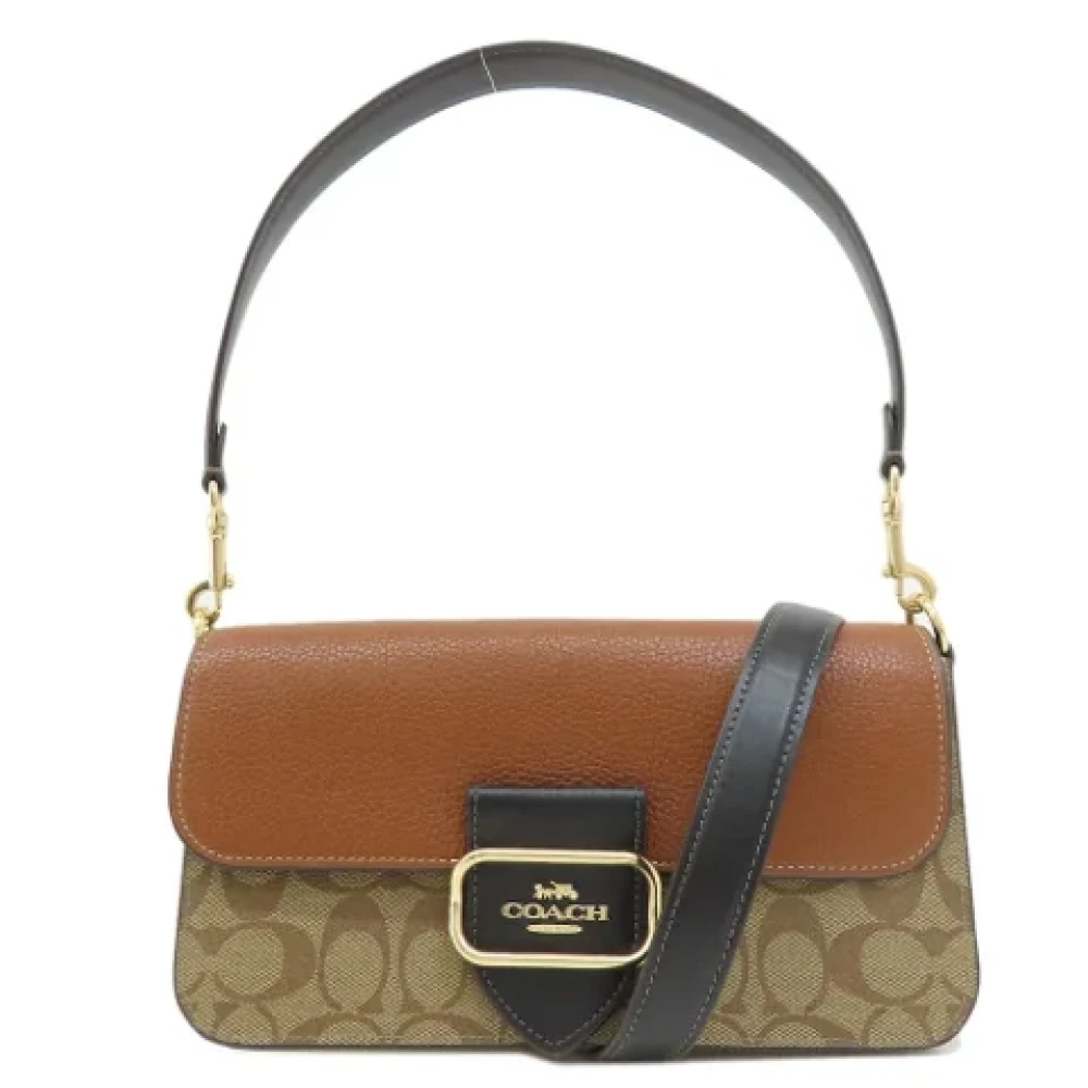 Coach Pre-owned Fabric shoulder-bags Beige Dames
