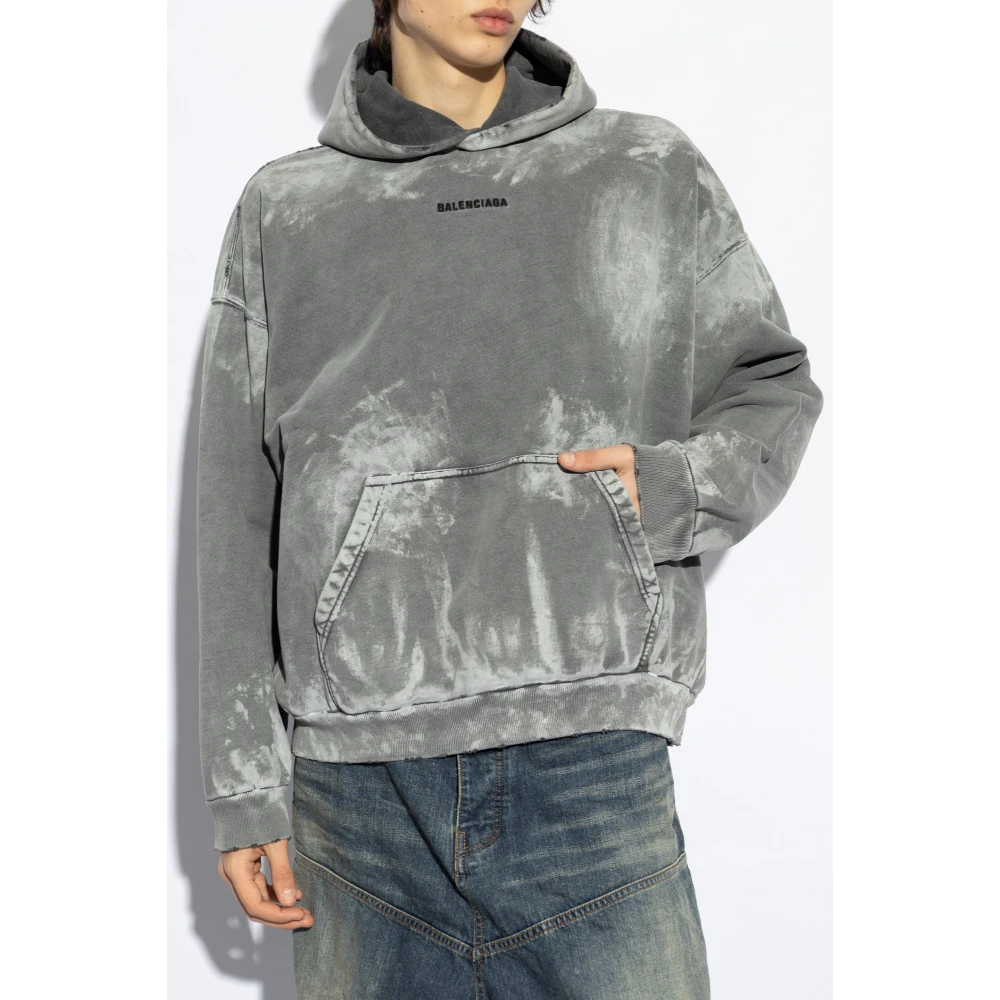 Balenciaga Sweatshirt met logo Gray Heren