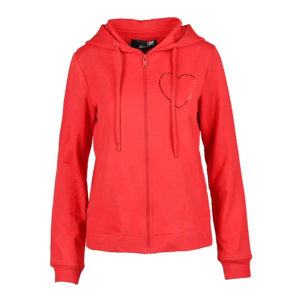 Love Moschino Katoen Elastaan Sweater Red Dames