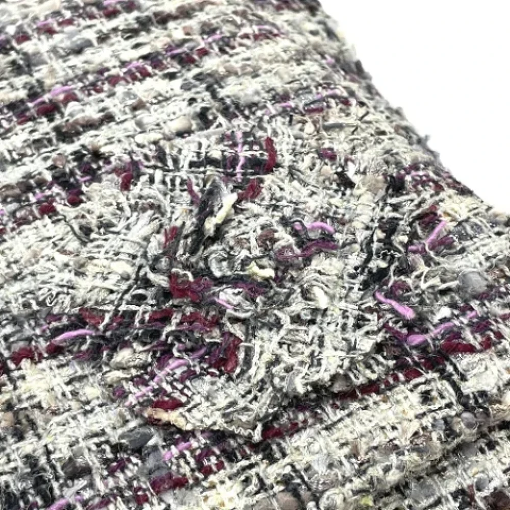 Chanel Vintage Pre-owned Fabric chanel-bags Gray Dames