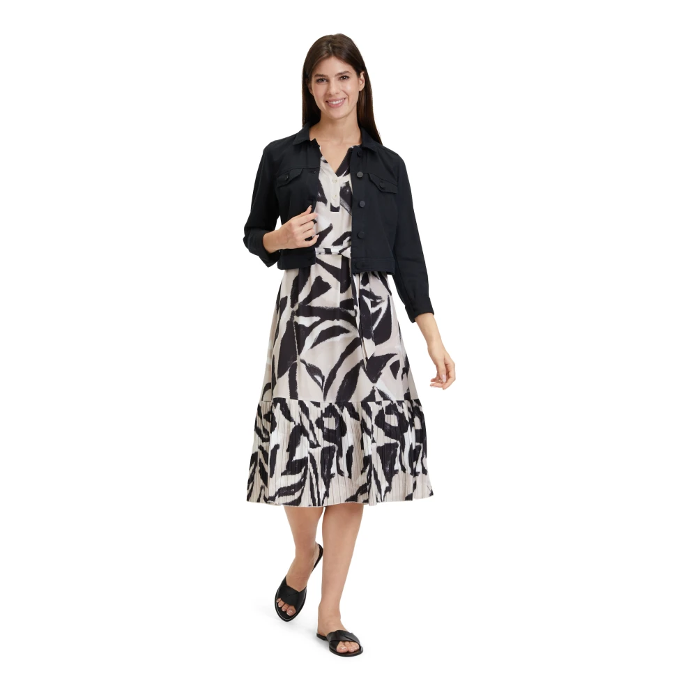 Betty & Co Bloemen Ruffle Jurk Multicolor Dames