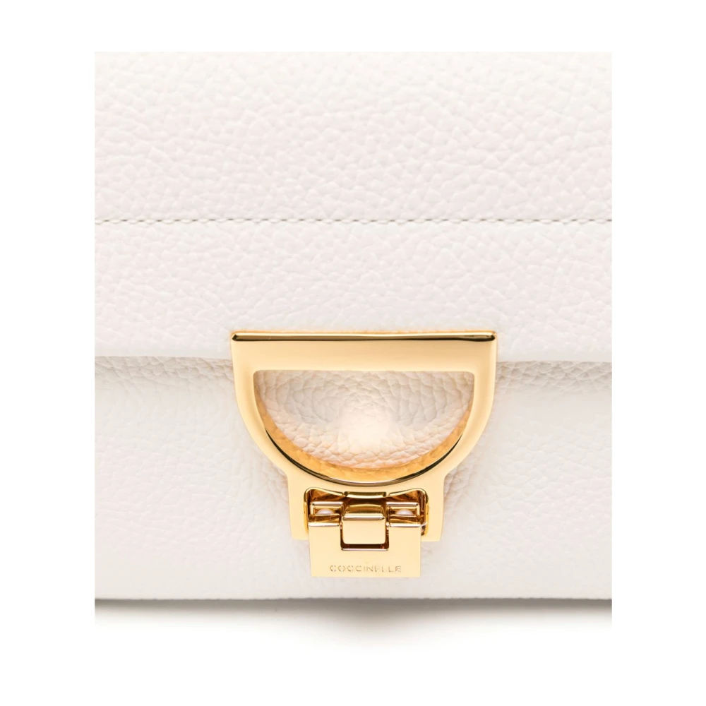Coccinelle Witte tassen met flip-lock sluiting White Dames