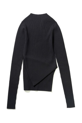 black-ribbed-top-sweater