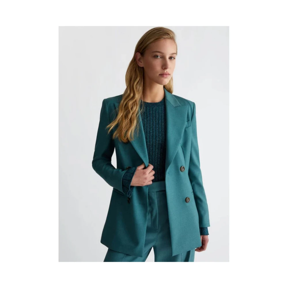 Liu Jo Groene Blazer in Stretchviscoseflanel Green Dames