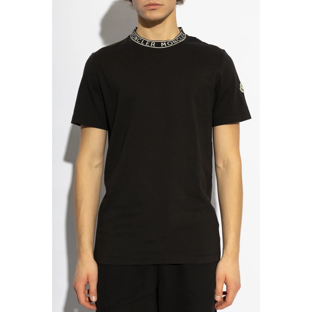 Moncler T-shirt met logo Black Heren