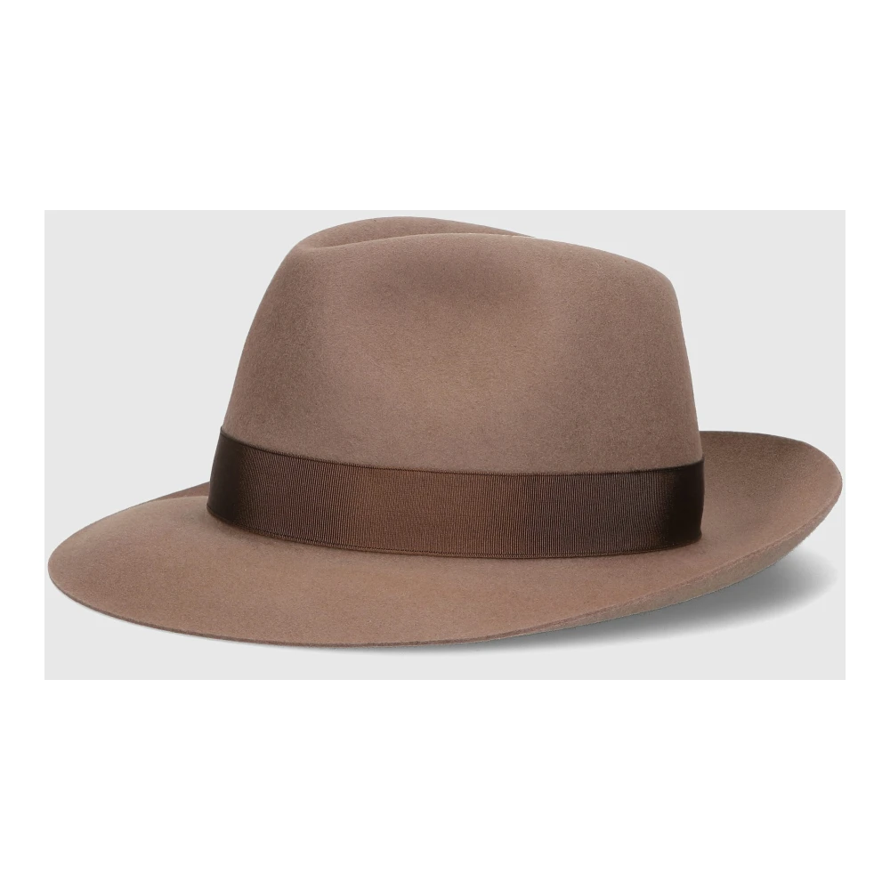 Borsalino Tijdloze Medium Rand Hoed Brown Dames