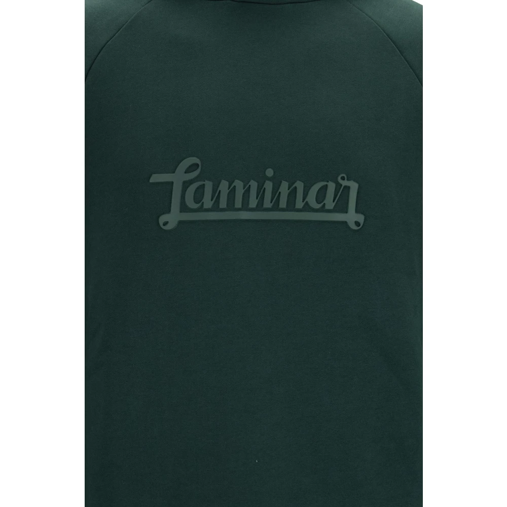 Herno Heren hoodie met siliconen logo Green Heren