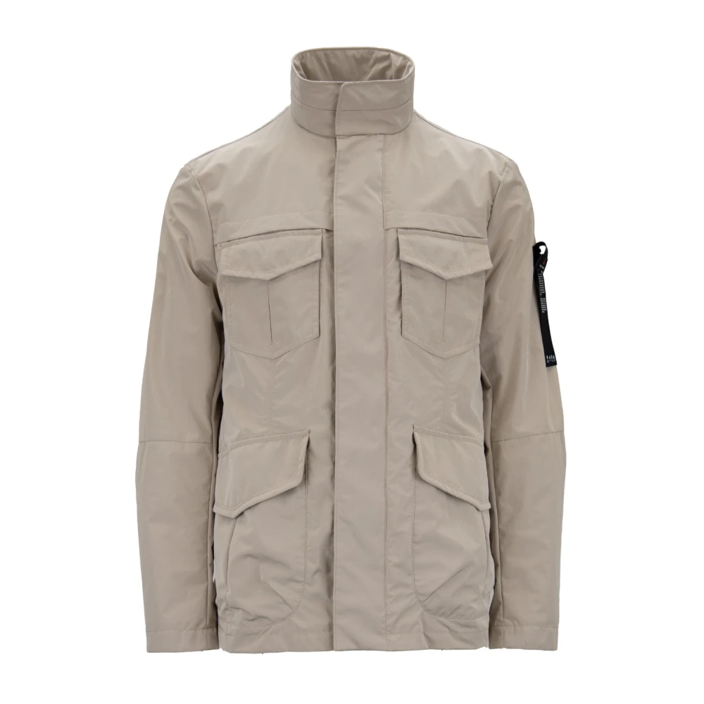 Peuterey Herenjas met rits en drukknoop Beige Heren