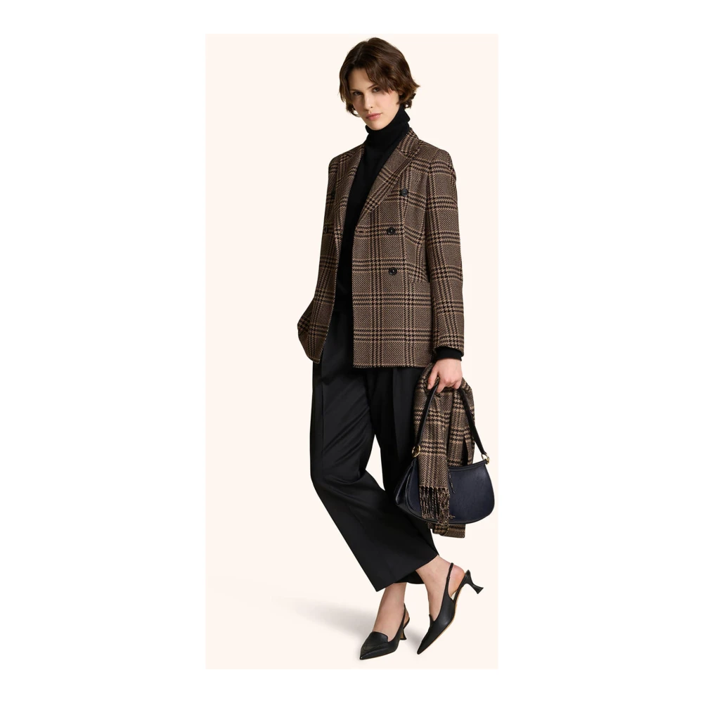 Kiton Luxe Glenruit Zijde Kasjmier Sjaal Multicolor Dames