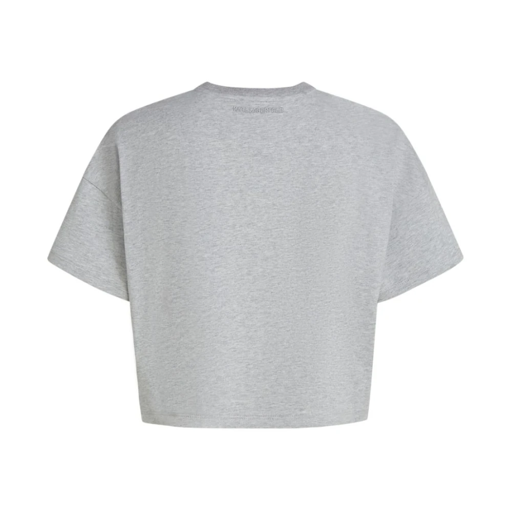 Karl Lagerfeld T-Shirt MC Grijs Autograph 3D Gray Dames