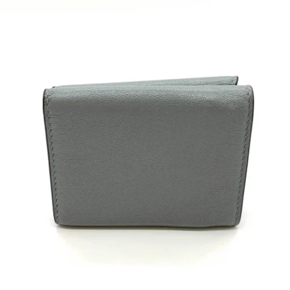 Dior Vintage Pre-owned Leather wallets Gray Dames