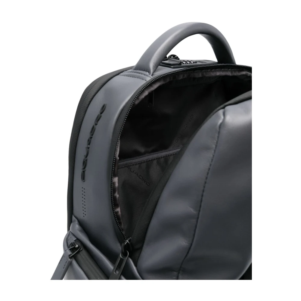 Piquadro Grijze leren tas met RFID-bescherming Gray Unisex