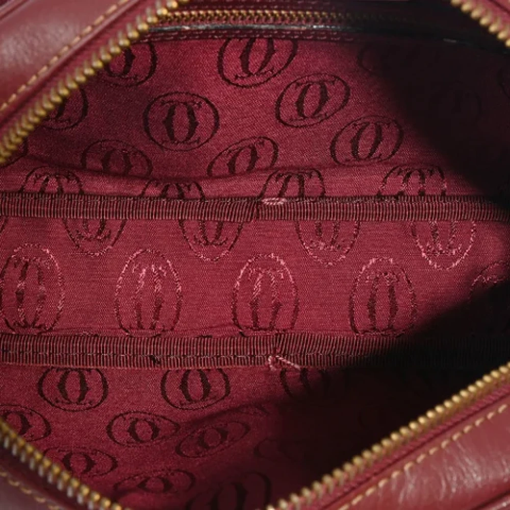 Cartier Vintage Pre-owned Leather shoulder-bags Red Dames