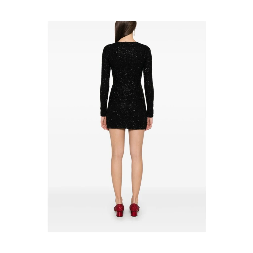 Staud Pailletversierde Zwarte Jurk Black Dames