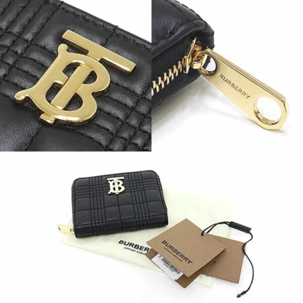 Burberry Vintage Pre-owned Leather wallets Black Dames