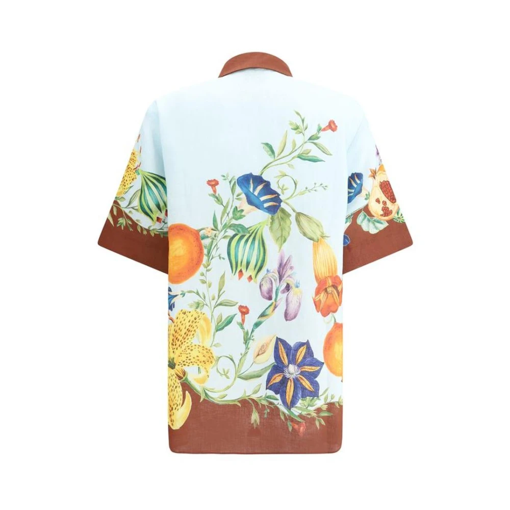 Alemais Bloemen Linnen Overhemd Relaxte Pasvorm Multicolor Dames