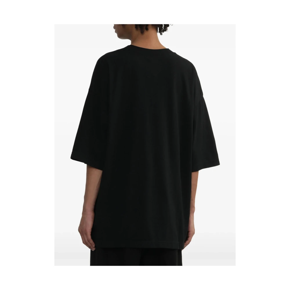 Mihara Yasuhiro Zwart Crew Neck T-shirt Black Heren
