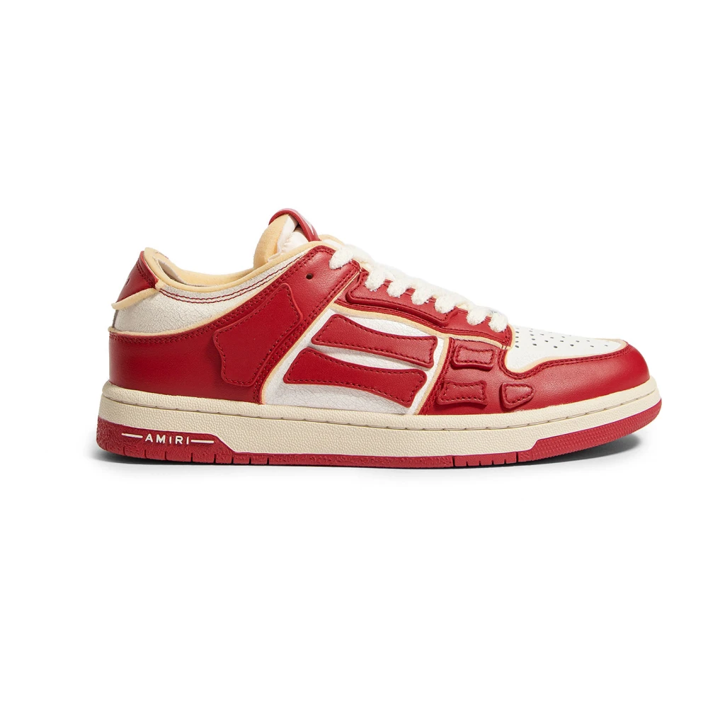 Amiri Låg Topp Läder Sneakers Röd Red, Herr