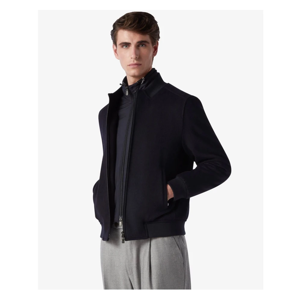 Corneliani Donkerblauwe Jassen Blue Heren