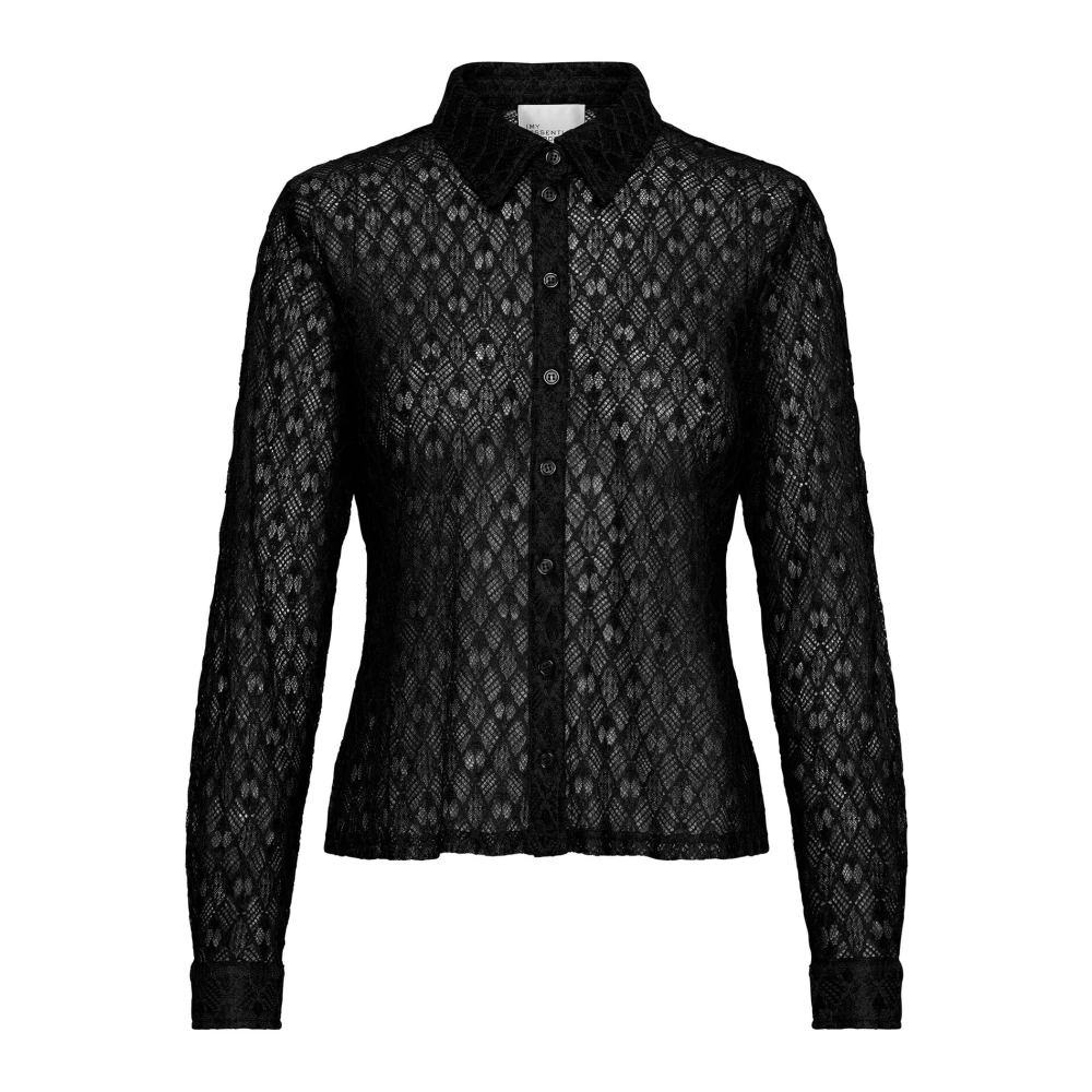 My Essential Wardrobe Zwarte Kant Blouse Black Dames