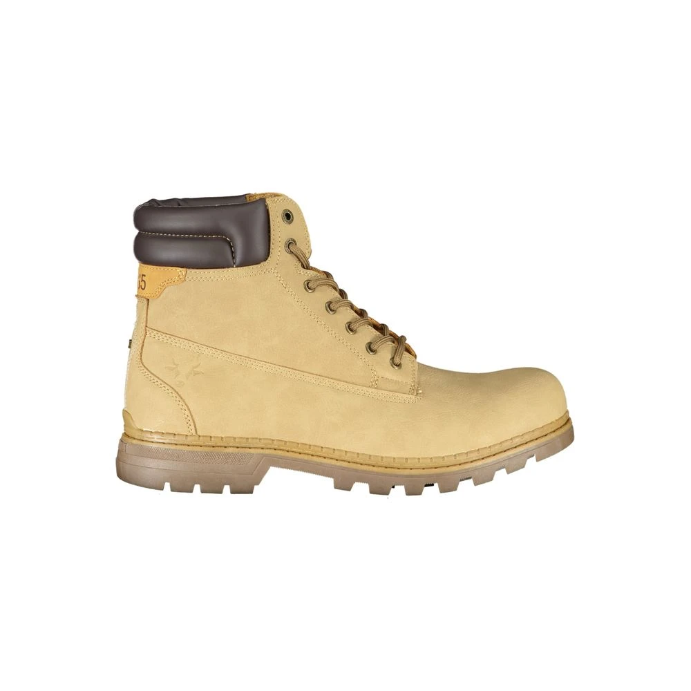 Carrera Men's Beige Lace-Up Boots With Contrast Details