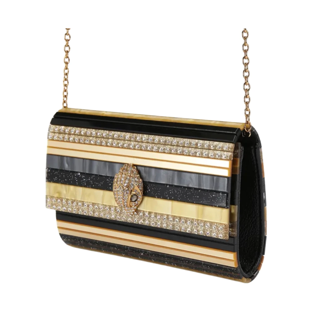 Kurt Geiger Feestelijke Eagle Clutch Zwart Synthetisch Multicolor Dames