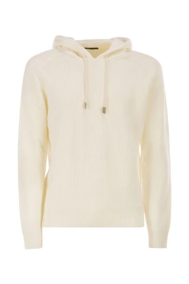 Ribbed Knit Hoodie