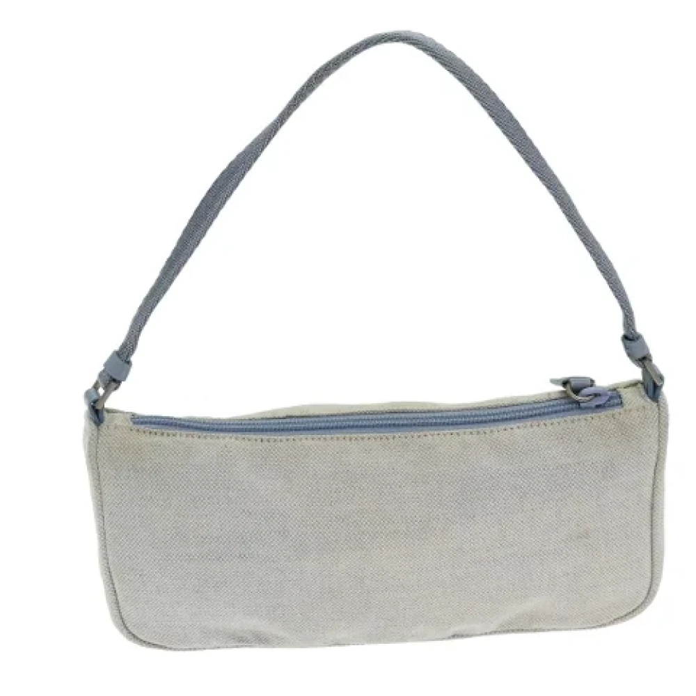 Prada Vintage Pre-owned Canvas pouches Blue Dames
