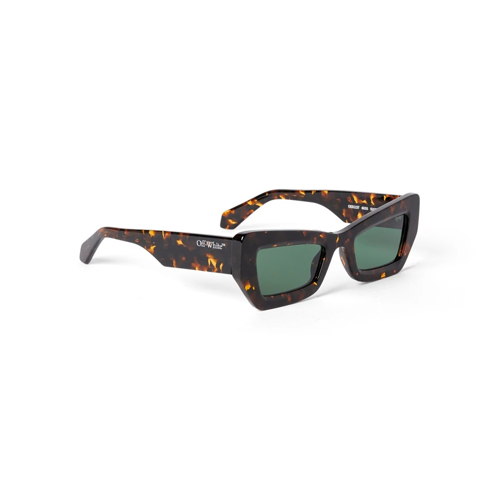 Off White Unisex Green Aurora Sunglasses In Havana