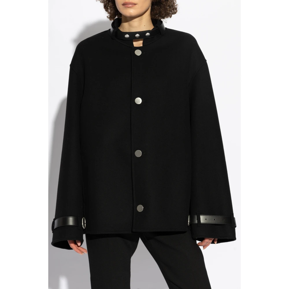 Jil Sander Wollen jas Black Dames