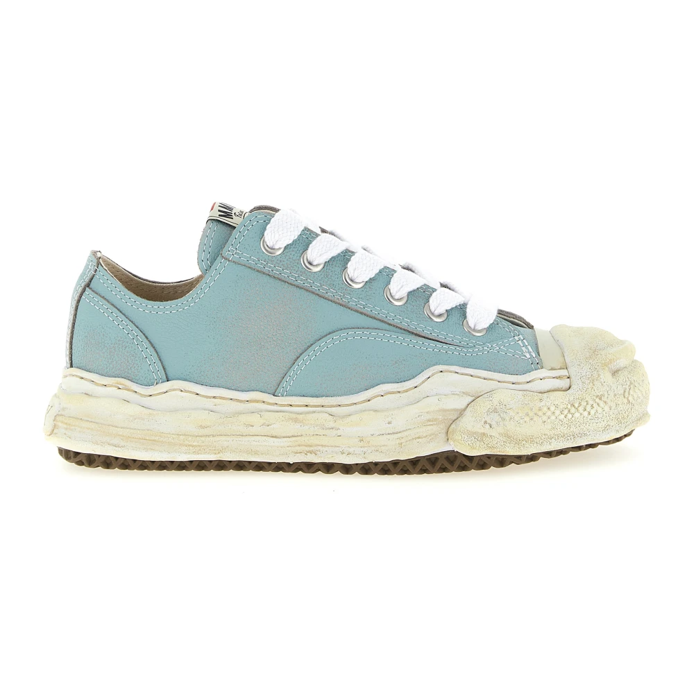 Mihara Yasuhiro Hank OG Sole Shrink Leather Low-top Sneaker Heren Schoenen Blauw