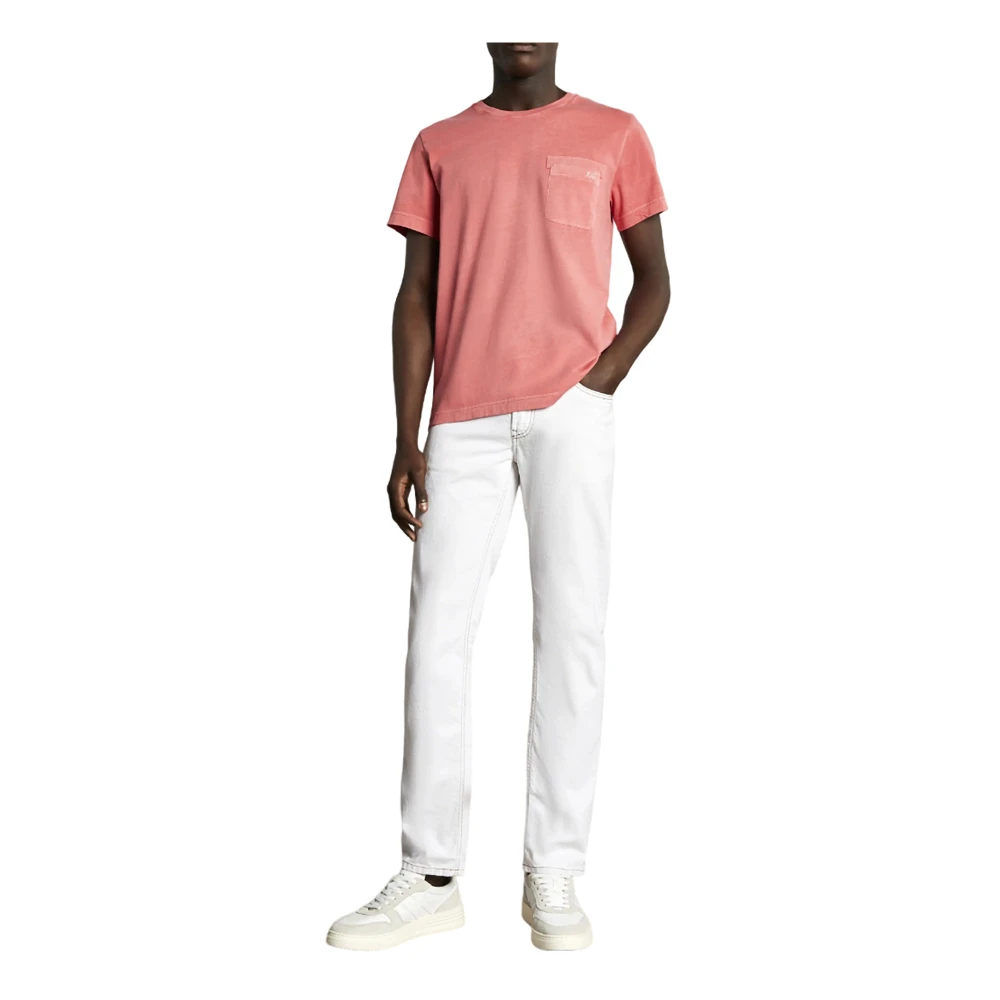 Fay Rode T-shirts en Polos Red Heren