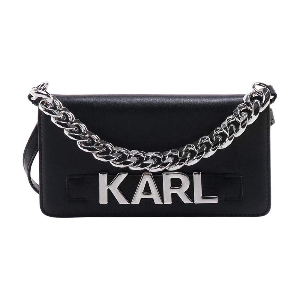 Karl Lagerfeld Telefoonhoesje met metalen logo Black Dames