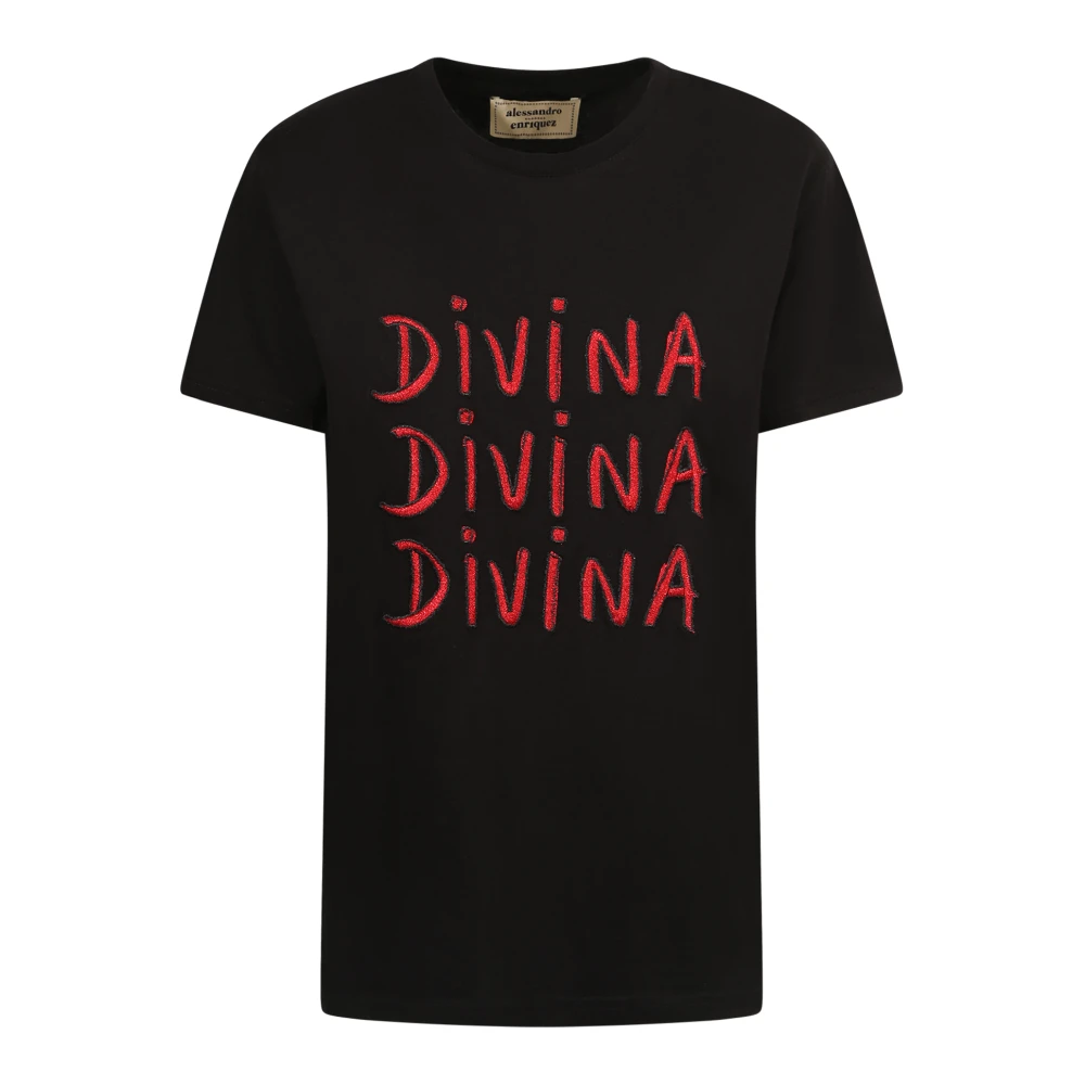 Alessandro Enriquez T-Shirts Black Dames