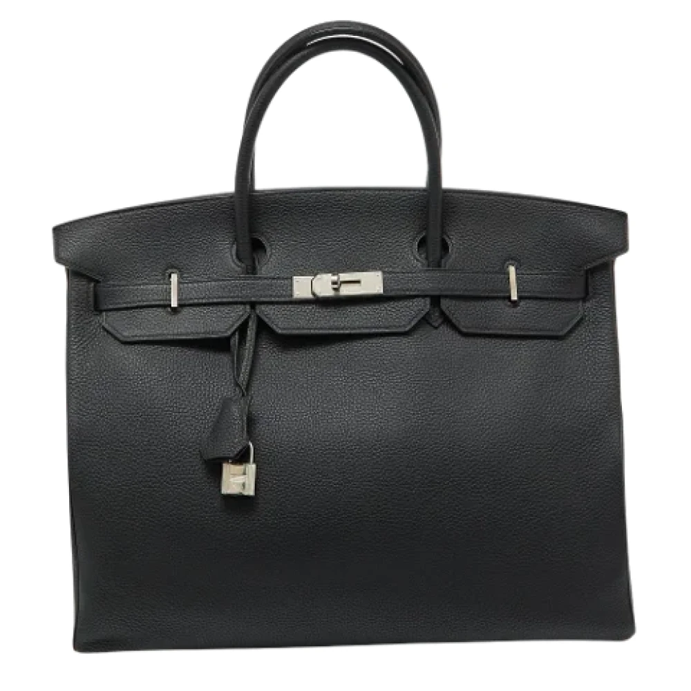 Hermès Vintage Pre-owned Leather totes Black Dames