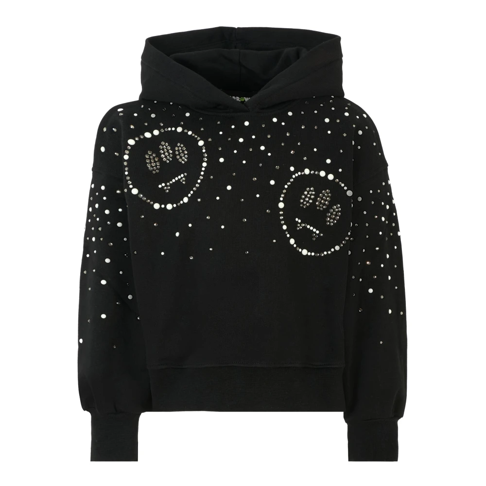 Barrow Black Smiley Face Hoodie - Unisex - Kids Sweatshirts - 10 Y - Kids