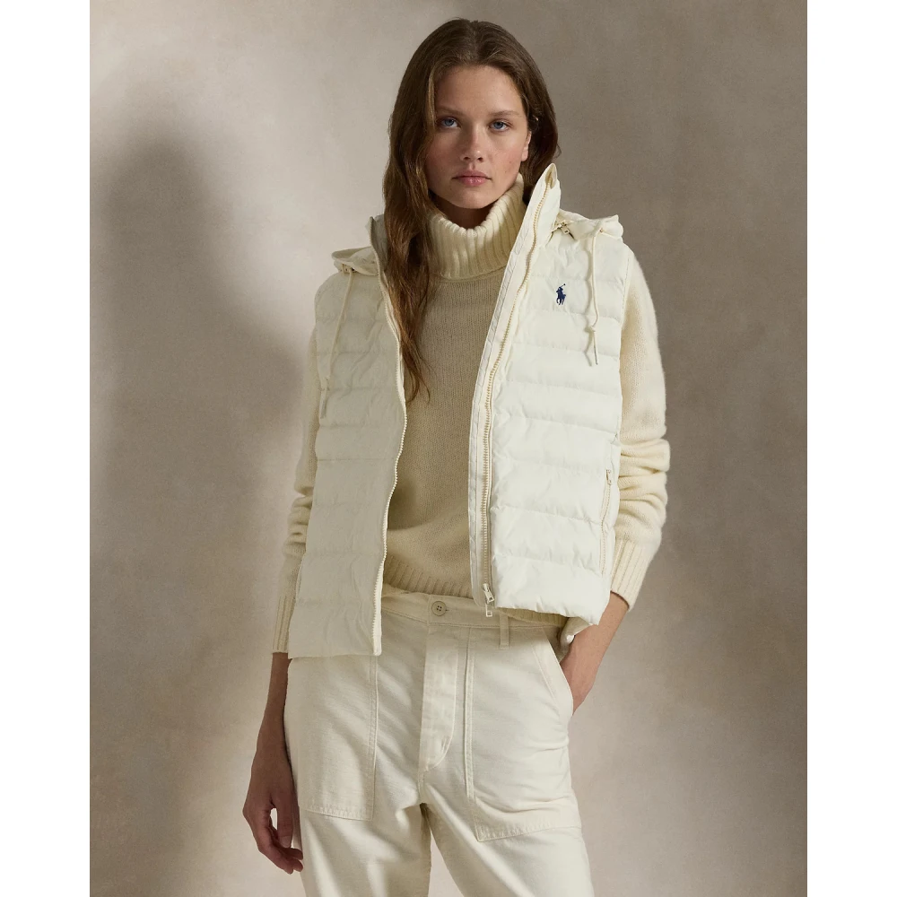 Ralph Lauren Waterafstotende Gewatteerde Bodywarmer White Dames
