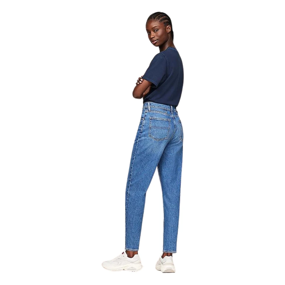 Tommy Hilfiger Hoge Taille Mom Fit Denim Jeans Blue Dames
