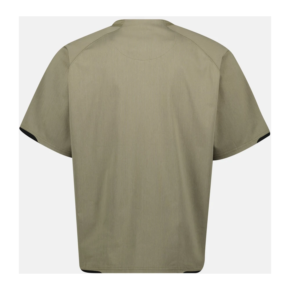 Sacai Groene Ronde Hals Korte Mouw T-shirt Green Heren