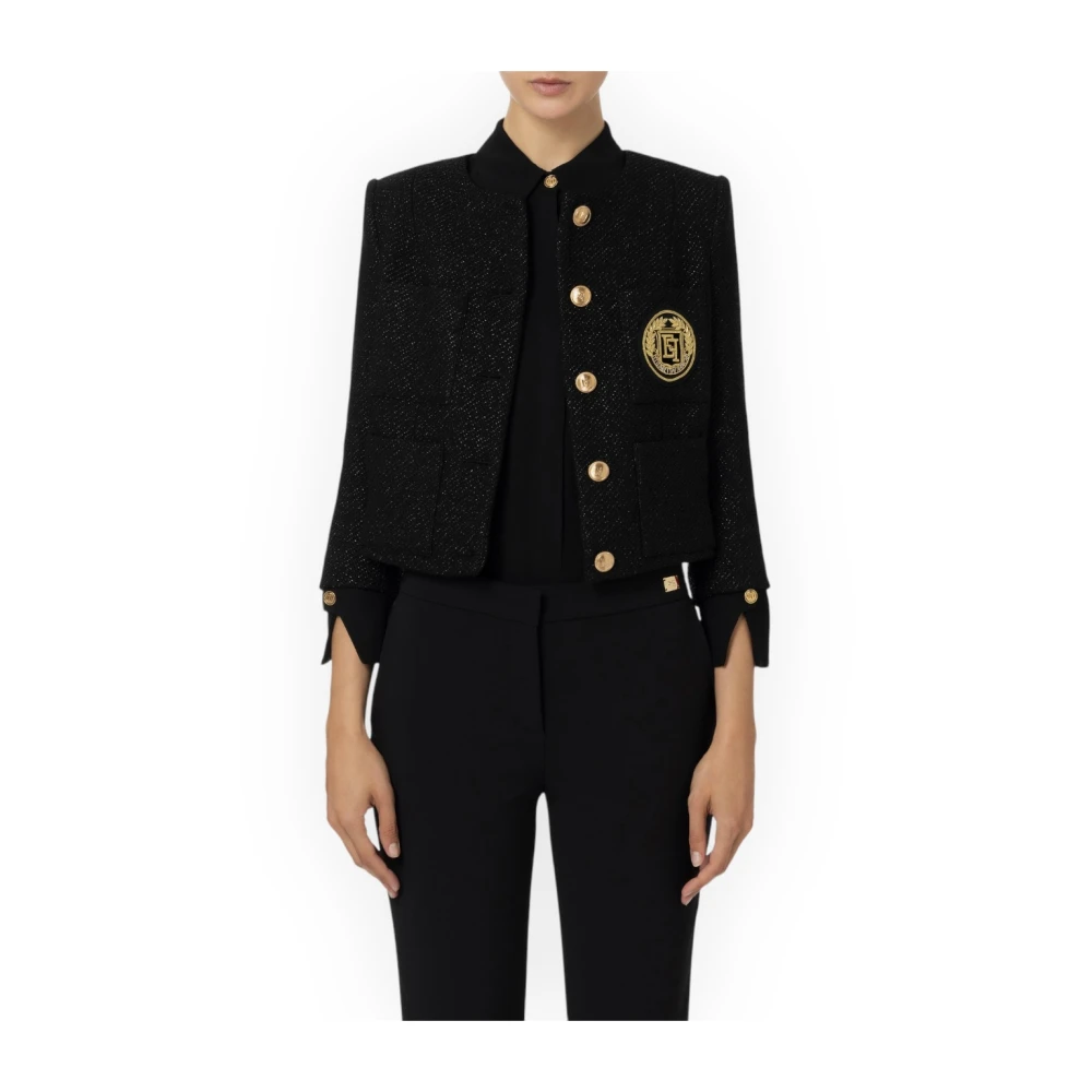 Elisabetta Franchi Stijlvolle Jassen voor Vrouwen Black Dames