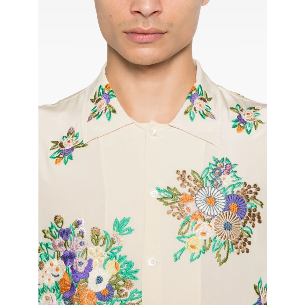 Bode Bloementaal Shirt Multicolor Heren