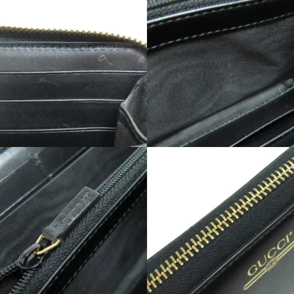 Gucci Vintage Pre-owned Leather wallets Black Dames