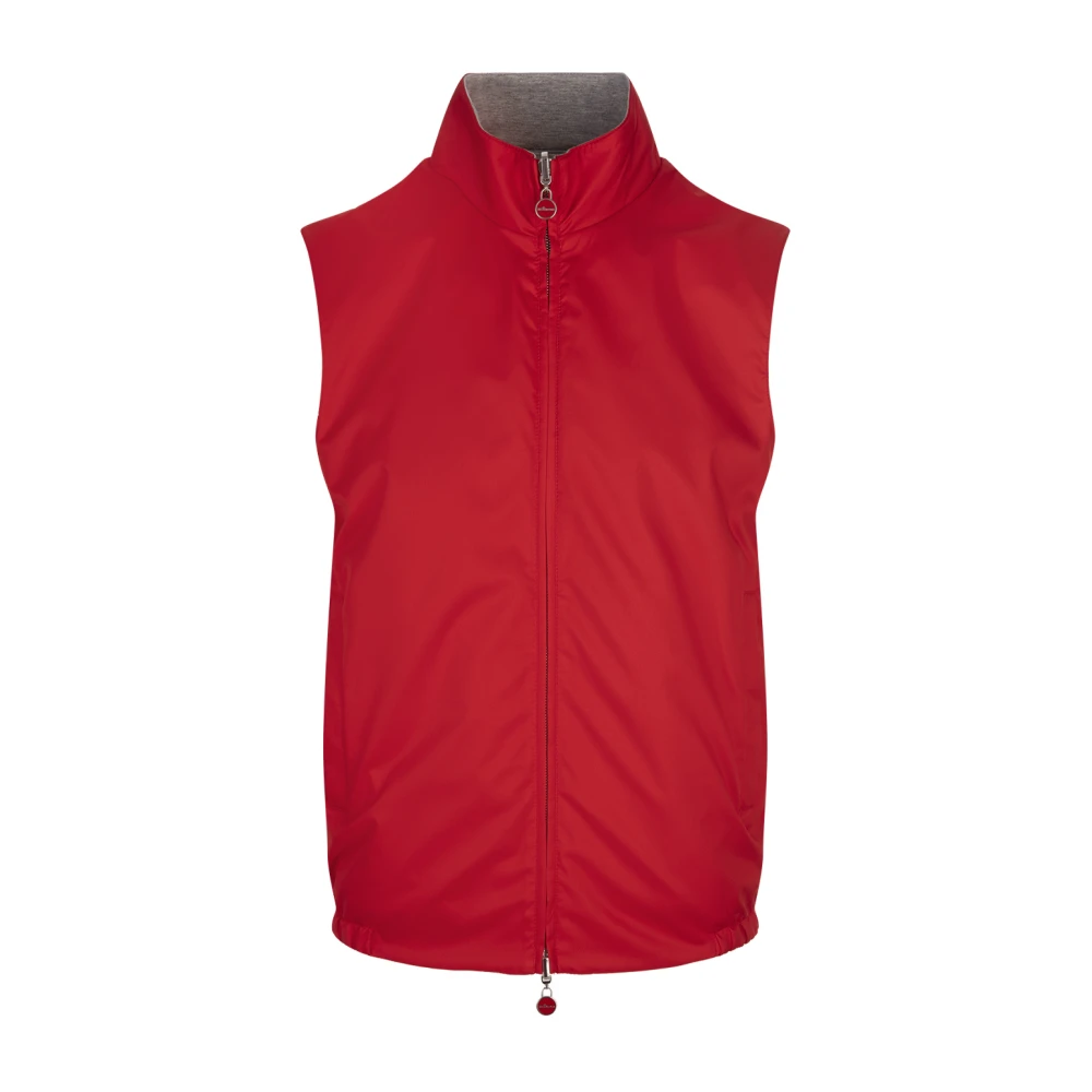 Kiton Rood Polyester Viscose Elastaan Mode Red Heren